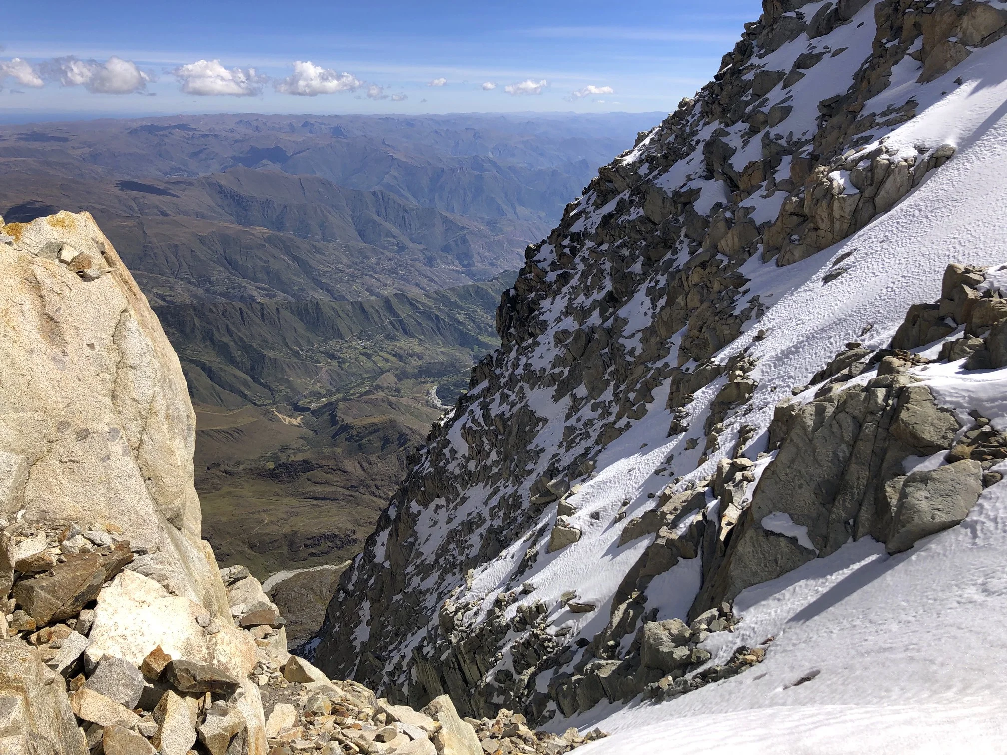 Looking down to the Altiplano from 5,350m near the high camp.