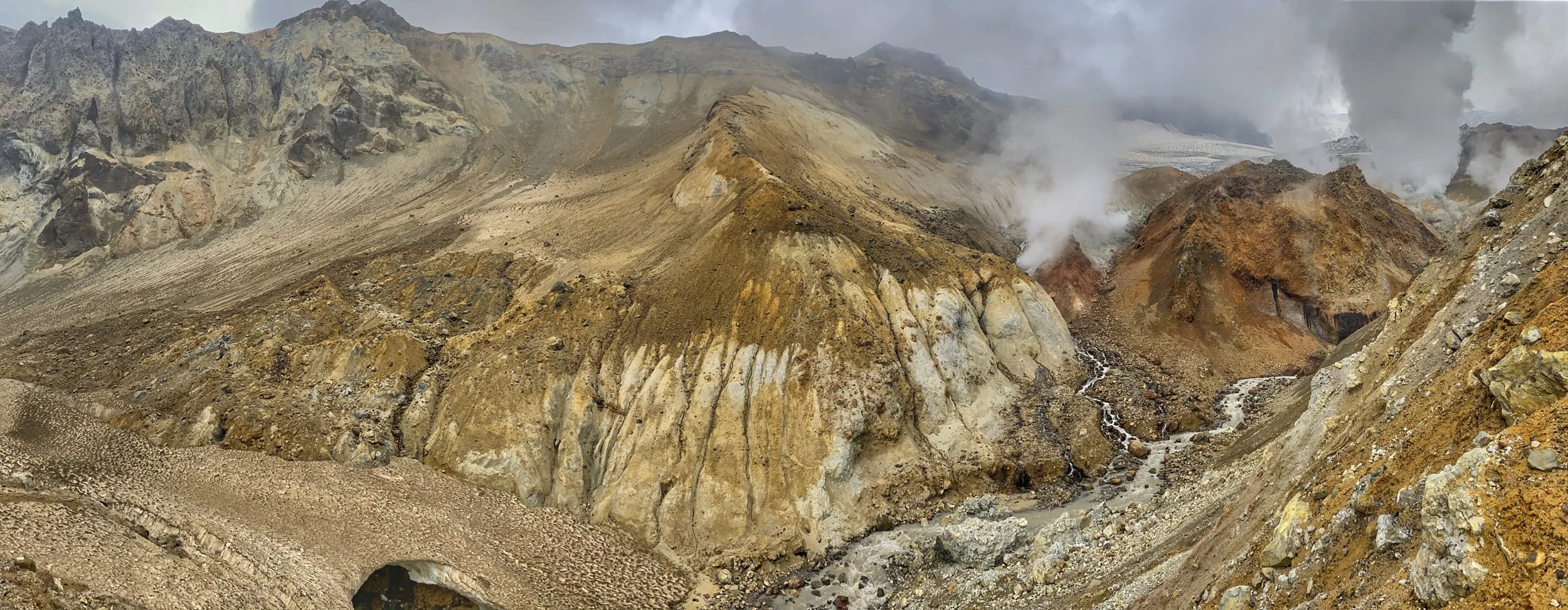 Inside the active fumarole field.