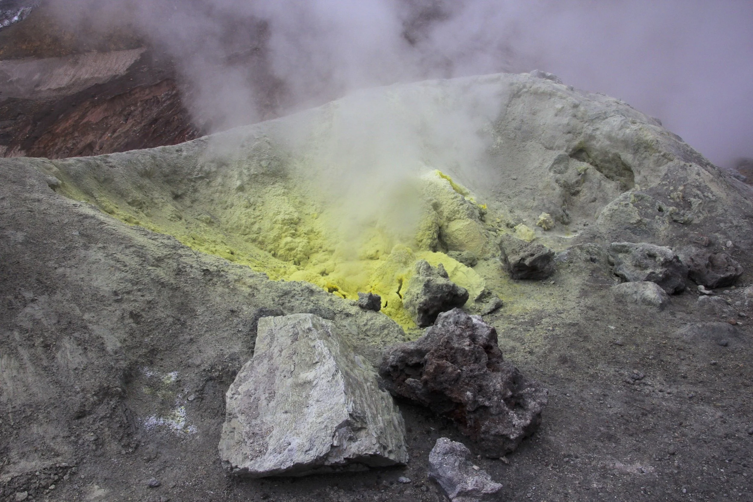 Another brimstone dome emitting steam with a jet-like force.