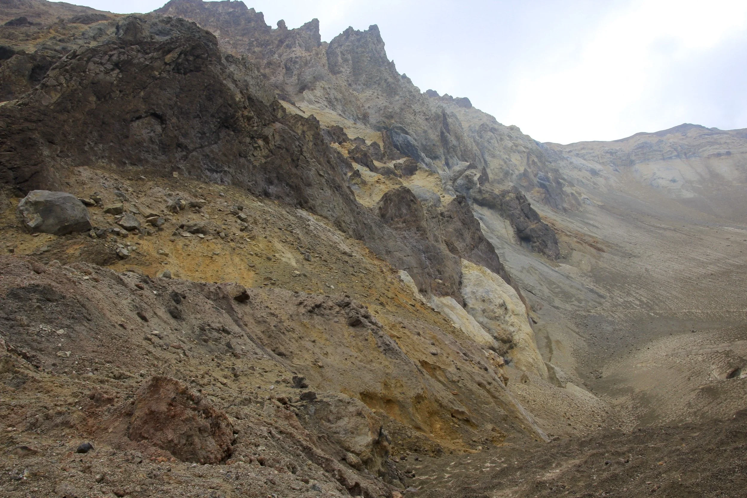 Massive walls of the crater. It felt like we were inside a castle from the Lord of the Rings.