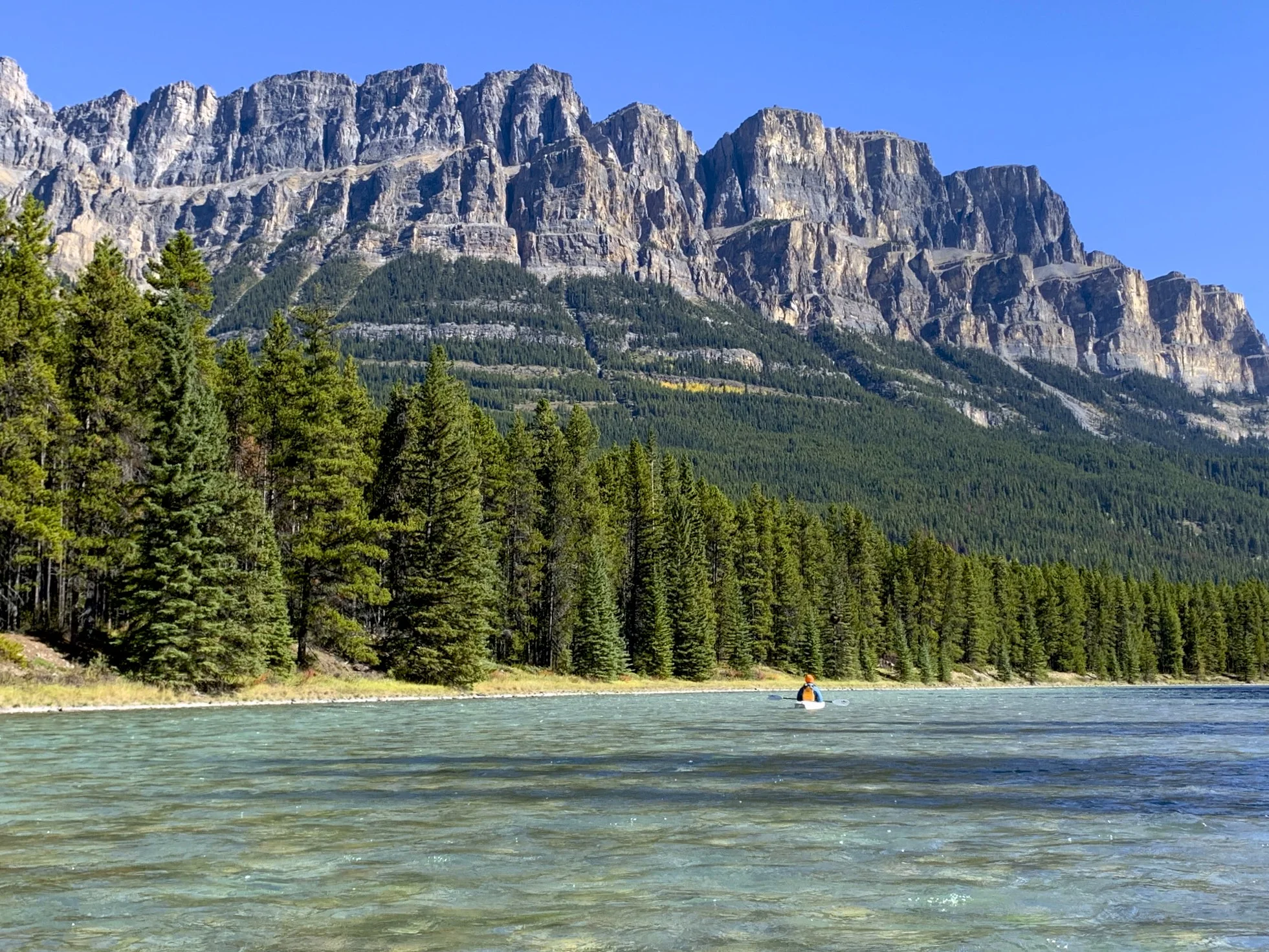 Bow River and the Castle Mountain