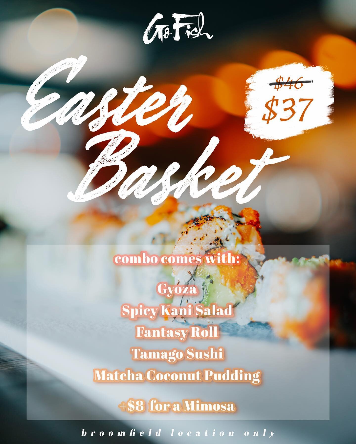 Join us this weekend (4/7-4/10) for our Easter Special🎉