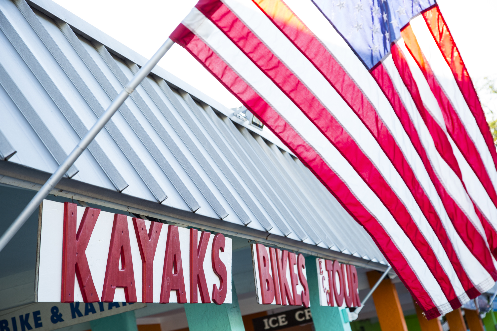Kayaks and buggies for hire.