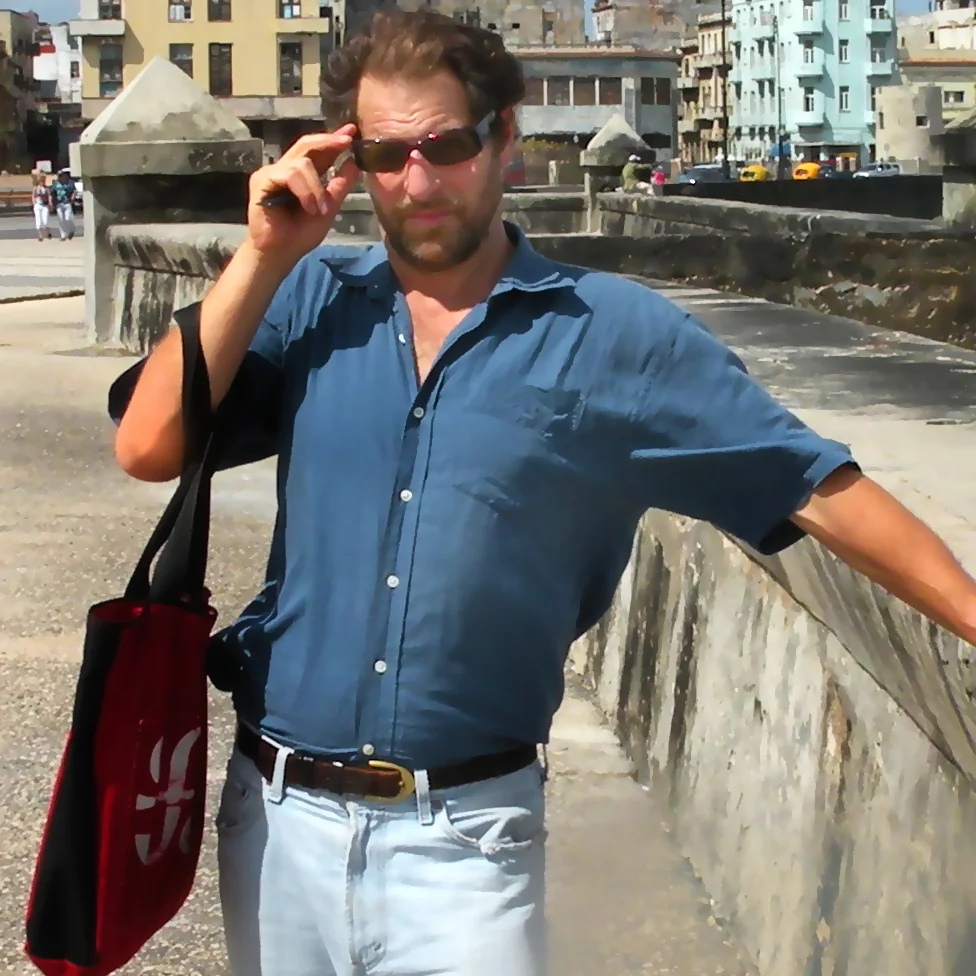 The author on the Malecón, Havana, Cuba