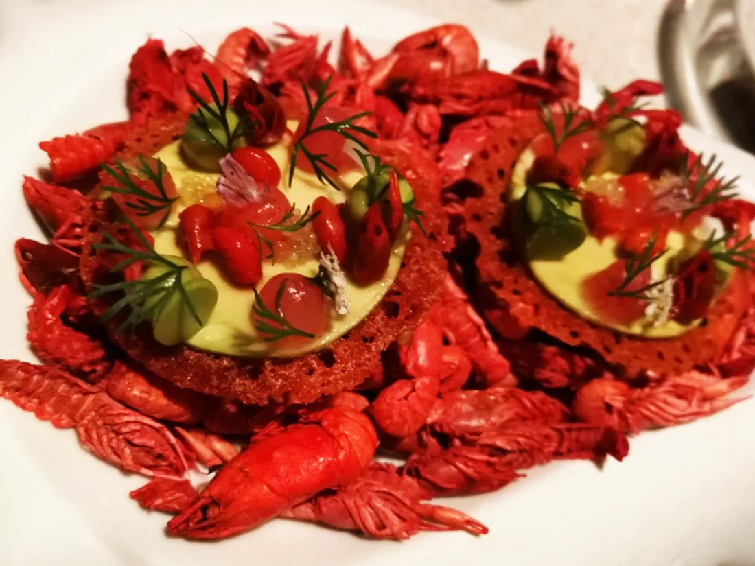 Tostada de acociles