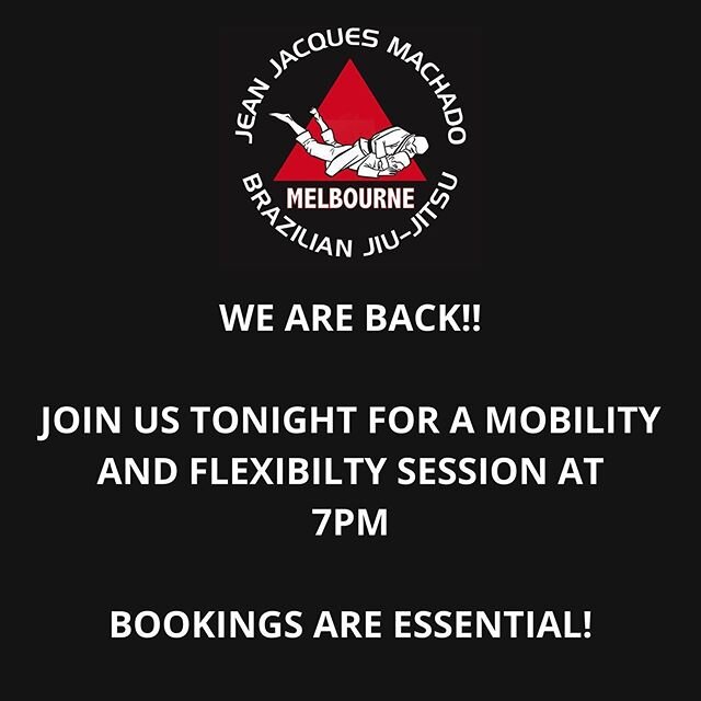 WE ARE BACK!!
While contact training is still a few weeks off, we&rsquo;ve got a great session planned to get your body moving again. There are only a couple of spots left so make sure click the link in our bio to book!
See you on the mat 👊🏼 #bjjme