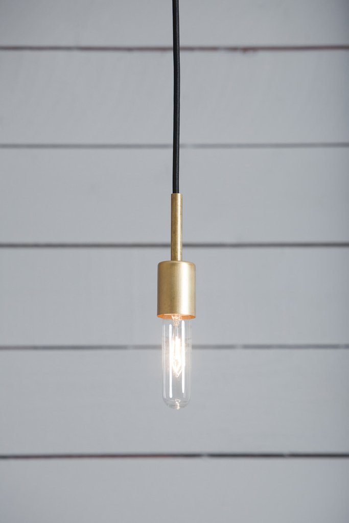 Industrial Lighting // Brass Pendant Light