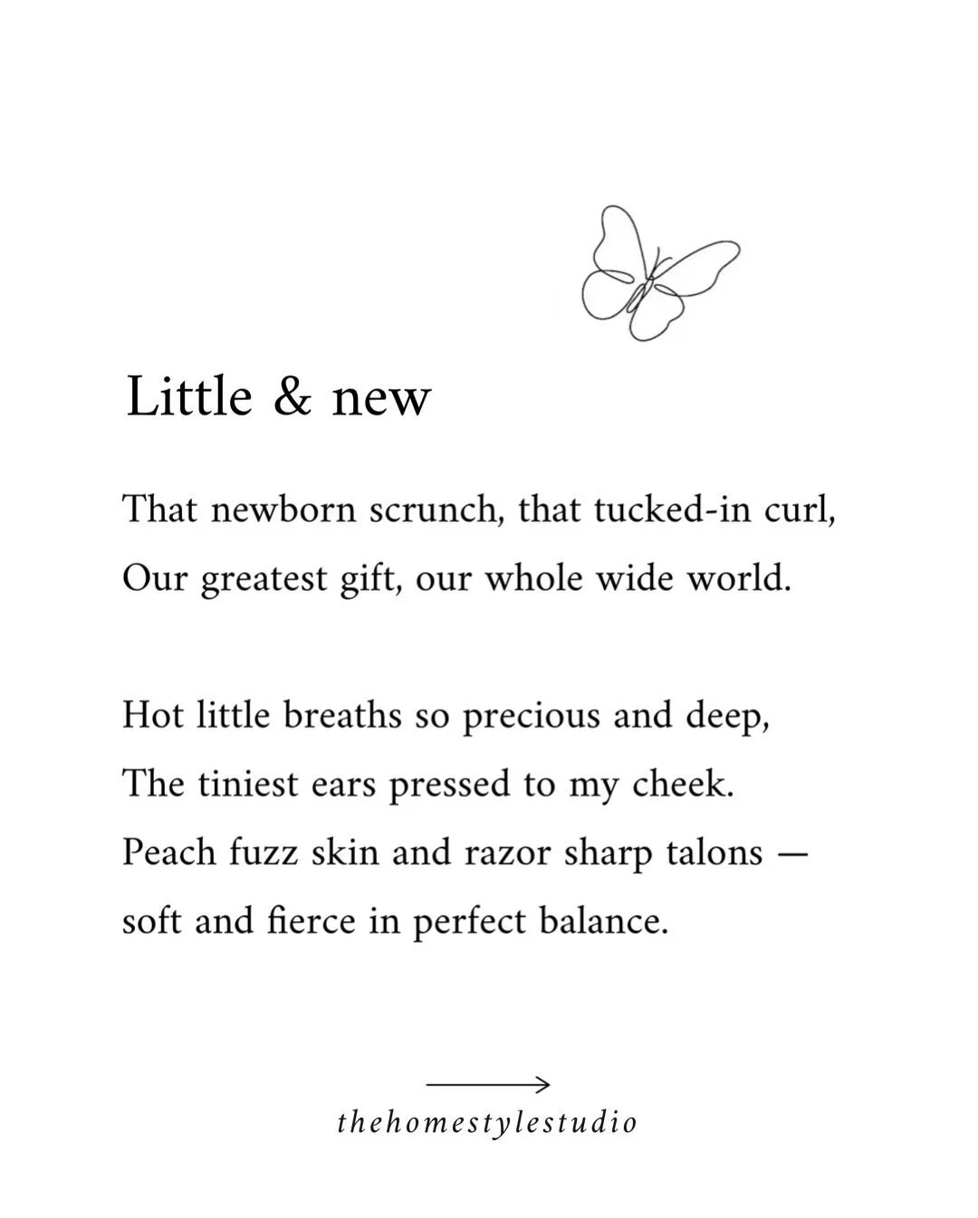 In my corporate 9-5, I write formal business strategy documents, optimized by AI. So while I&rsquo;m on maternity leave, I&rsquo;m trying something new and opening up the tender, sentimental side of me &mdash; the part that drove me to study creative