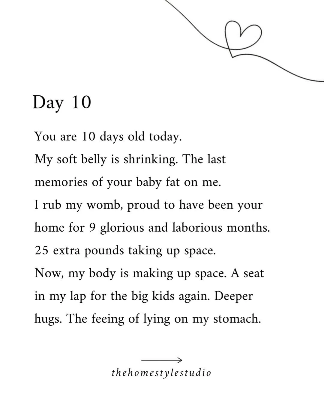Day 10 postpartum train of thought