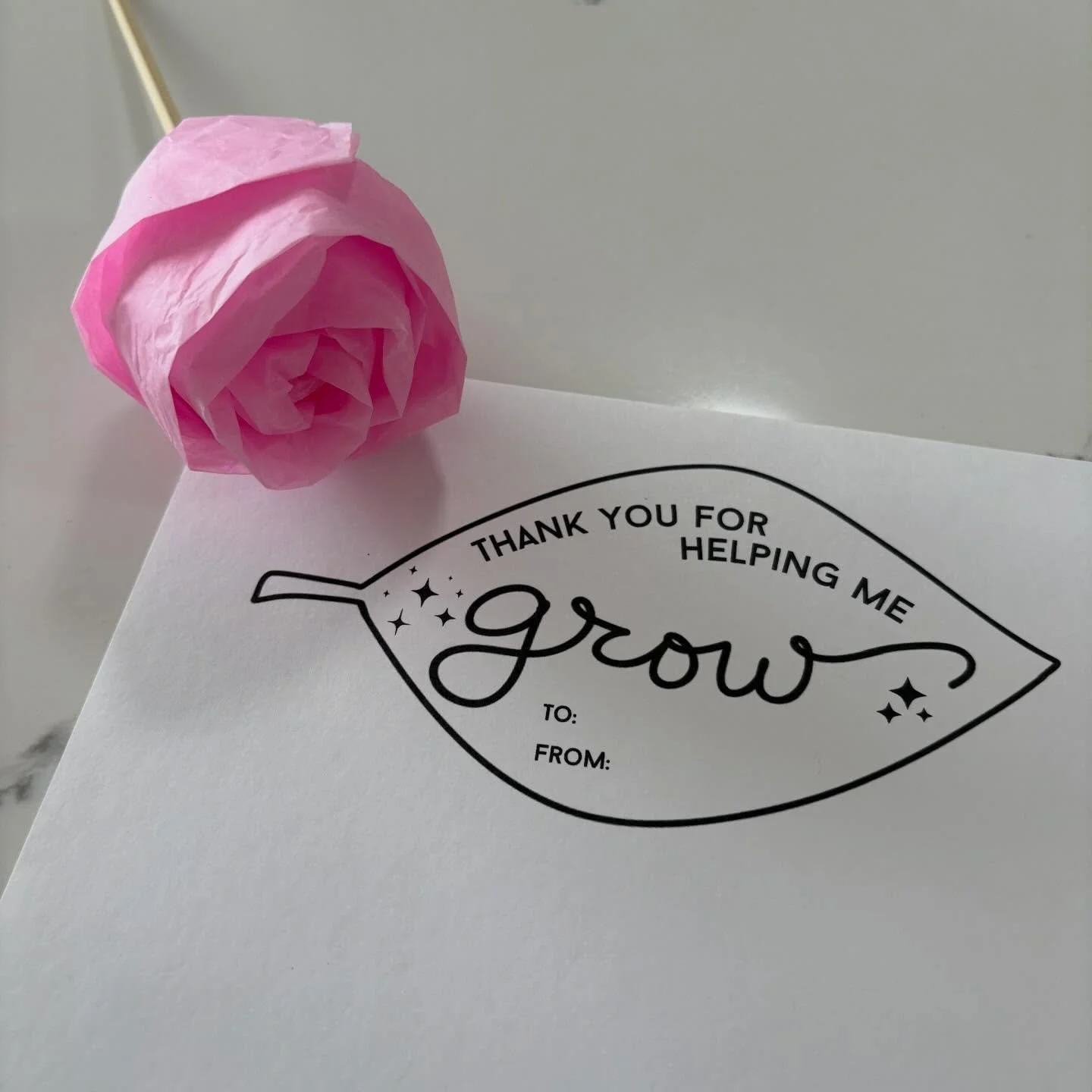 When the school spirit day is to &ldquo;bring a rose for your teacher,&rdquo; you improvise with tissue paper roses and a quick printable.
