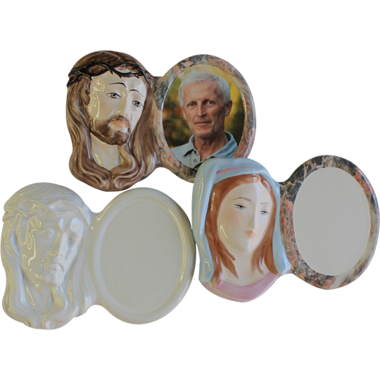 Jesus and the Madonna Porcelain Ceramics