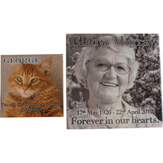 Australian Memorial Supplies Porcelain Ceramic Square Plaques