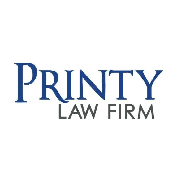 Printy Law Firm logo with the word 'PRINTY' in large blue letters and 'LAW FIRM' in smaller gray letters beneath it.