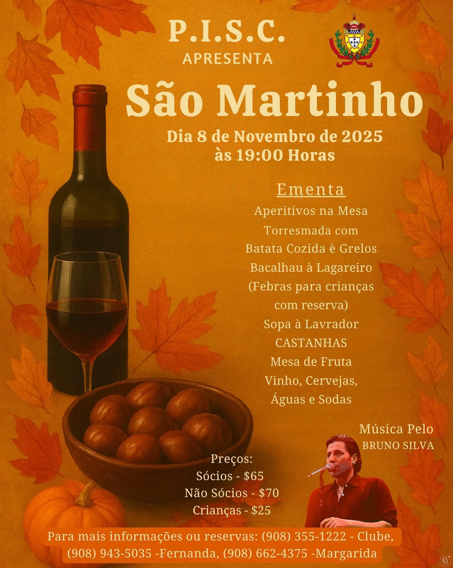 🇵🇹: A tradi&ccedil;&atilde;o continua! 🌰🍷

Junte-se a n&oacute;s dia 8 de novembro, para celebrar o S&atilde;o Martinho como manda a tradi&ccedil;&atilde;o! Vai haver comida t&iacute;pica e deliciosa, castanhas assadas e, claro, bom vinho para aq