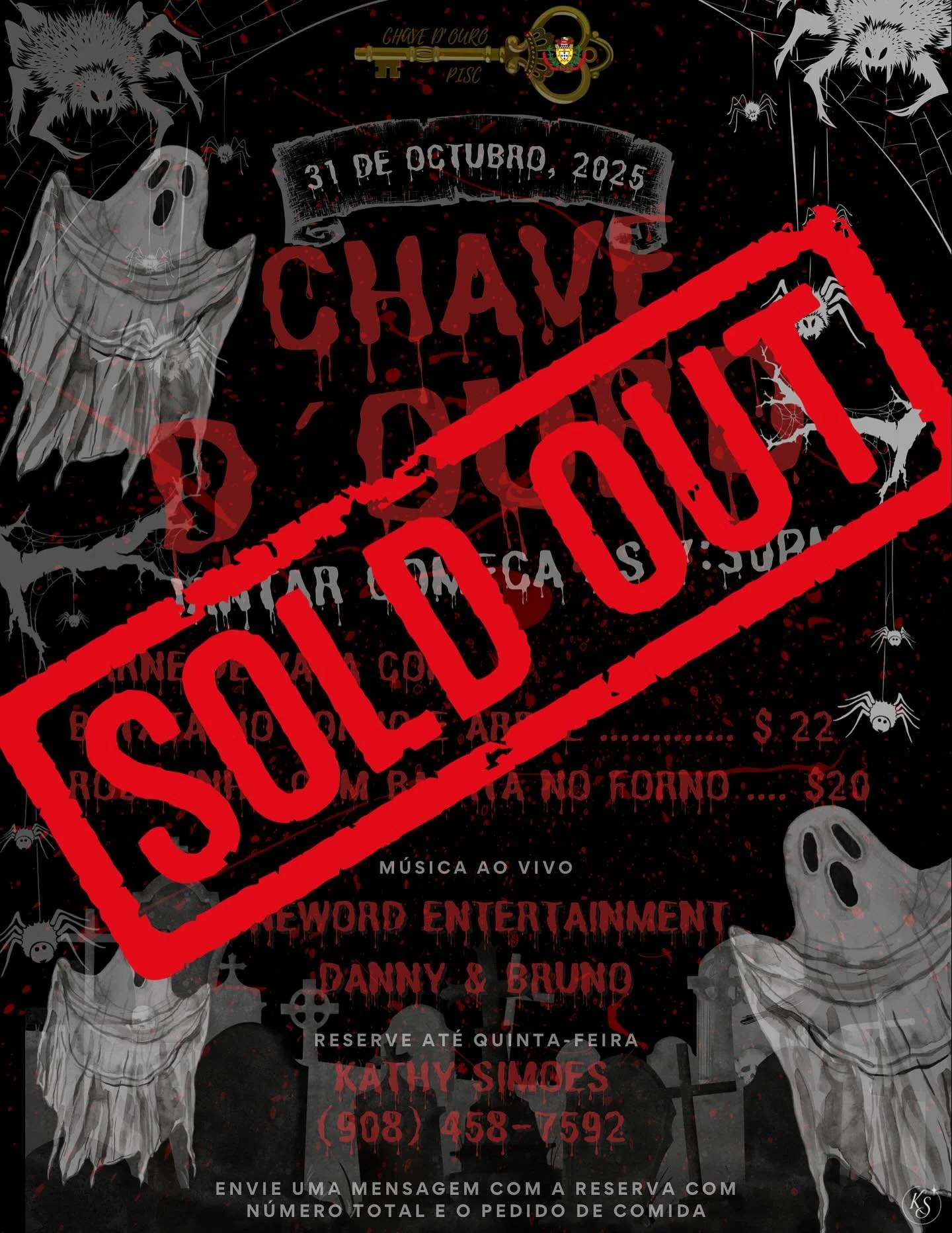 Informamos que a Chave D&rsquo;Ouro, edi&ccedil;&atilde;o Halloween, est&aacute; esgotada! Agradecemos a todos os s&oacute;cios e amigos que sempre d&atilde;o prefer&ecirc;ncia ao PISC! At&eacute; sexta 🎃👻💀🎶 #SextasNaChaveDouro #PISCNJ