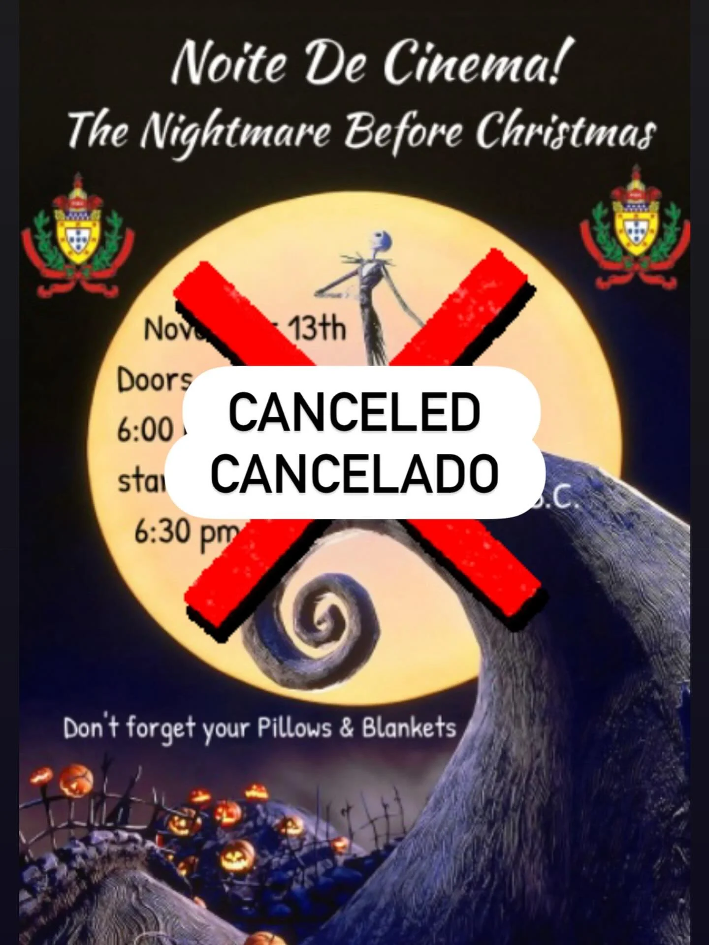 🇵🇹: Lamentamos informar que a noite de cinema, esta quinta-feira, tem de ser cancelada. Pedimos desculpa desde j&aacute;! Fiquem atentos para o pr&oacute;ximo! 

🇺🇸: We regret to inform you that the movie night for this Thursday has to be cancele