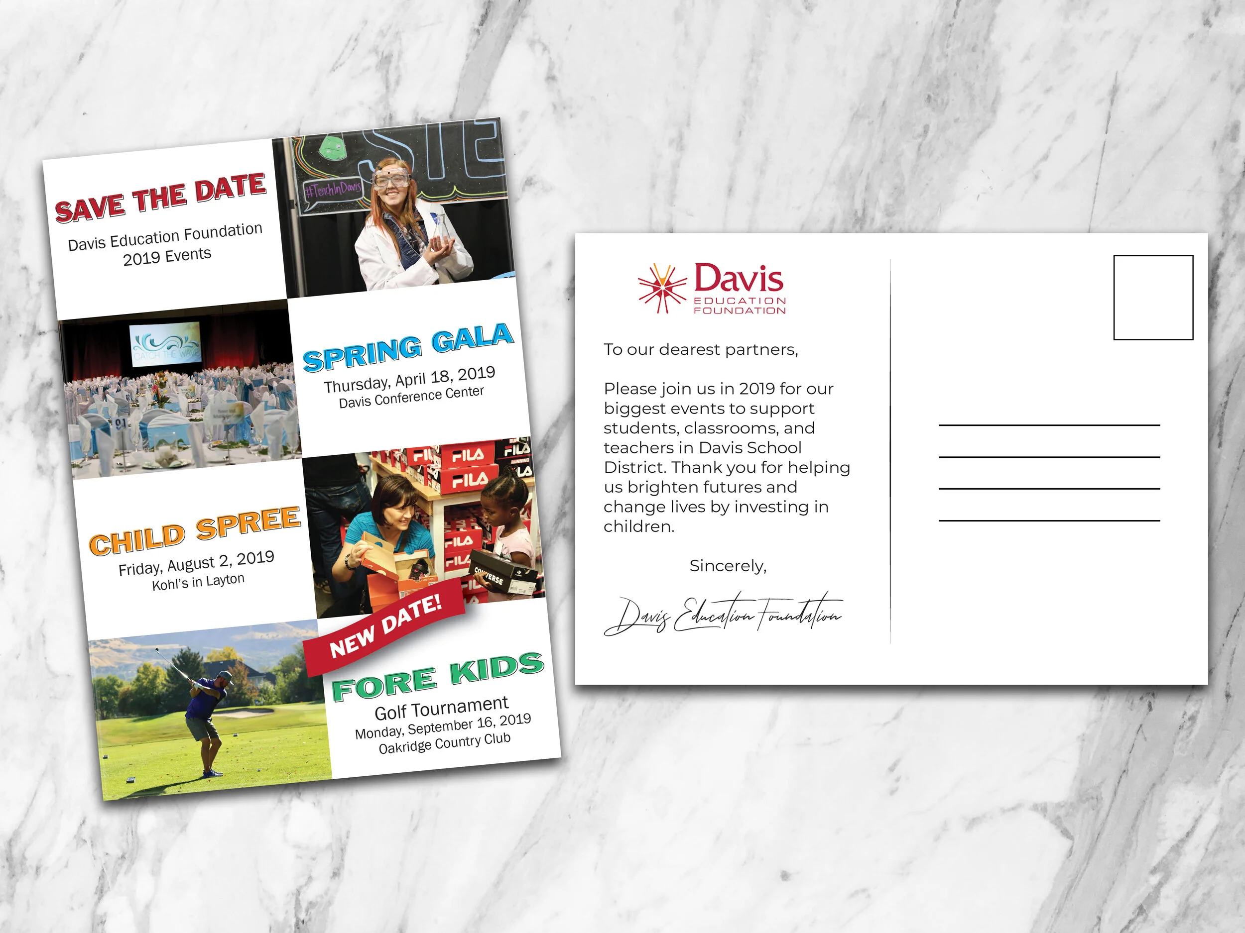 Save the Date mailing campaign to announce event details.