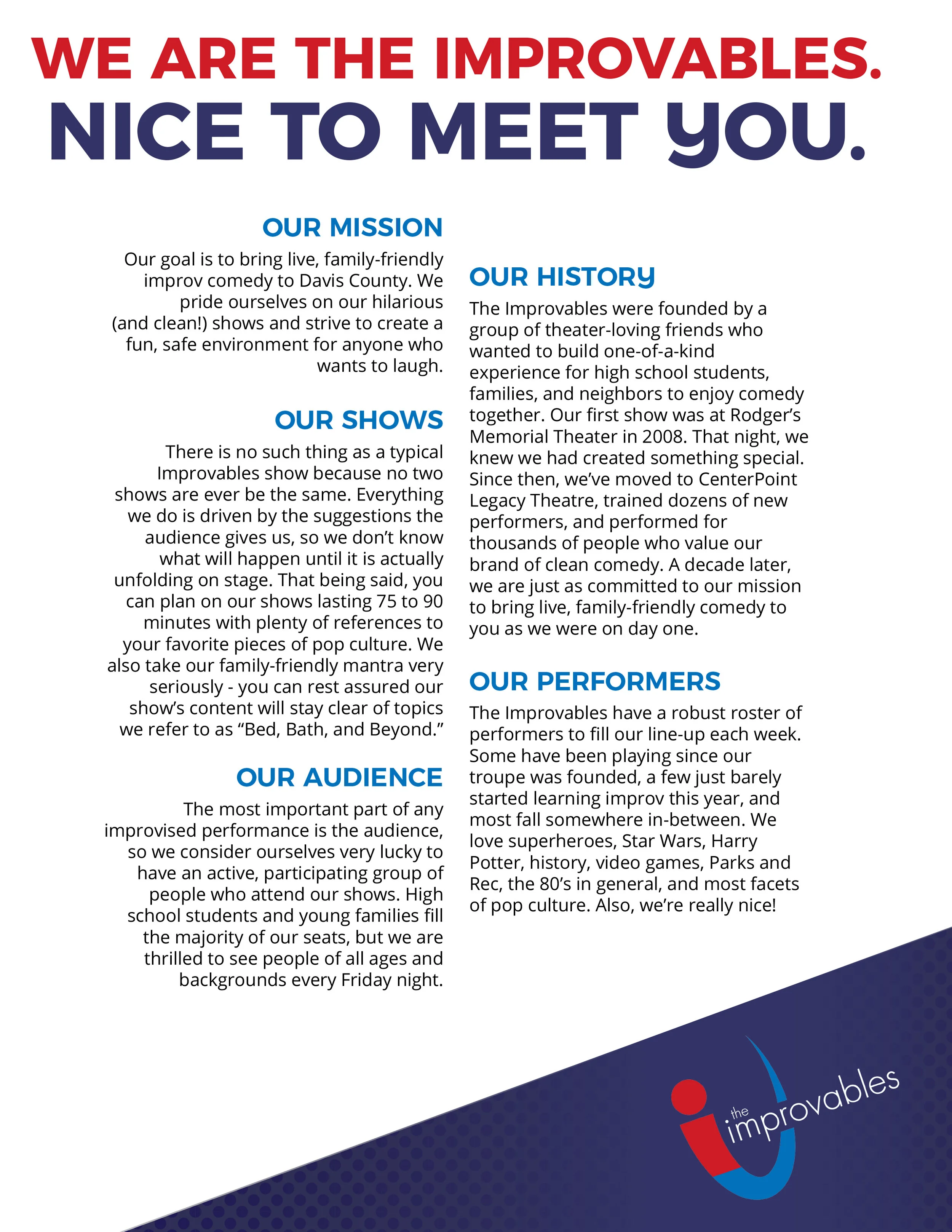 One-sheet for potential remote bookings (print)