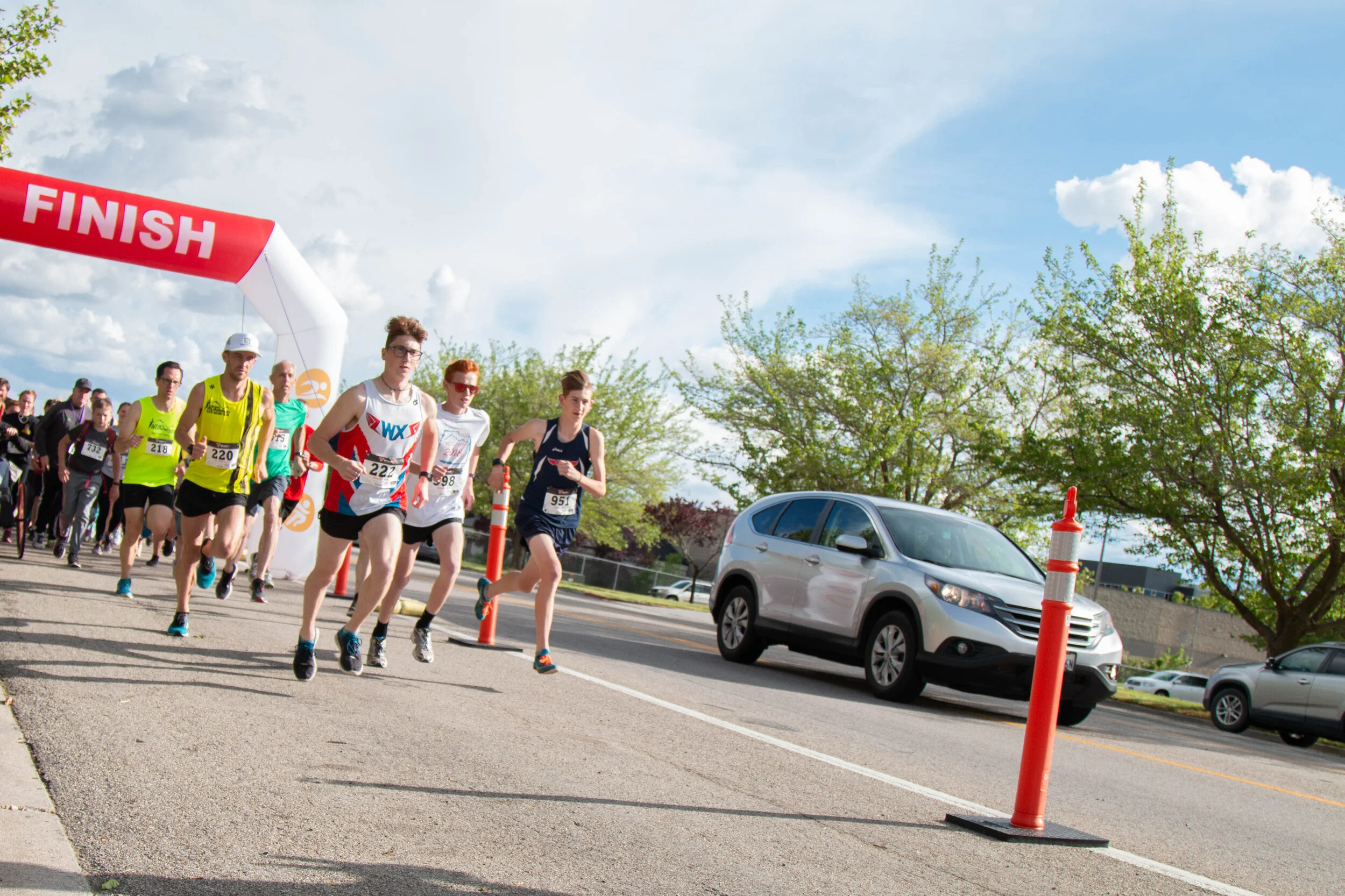 The start of the 5k race at the Davis Dash.