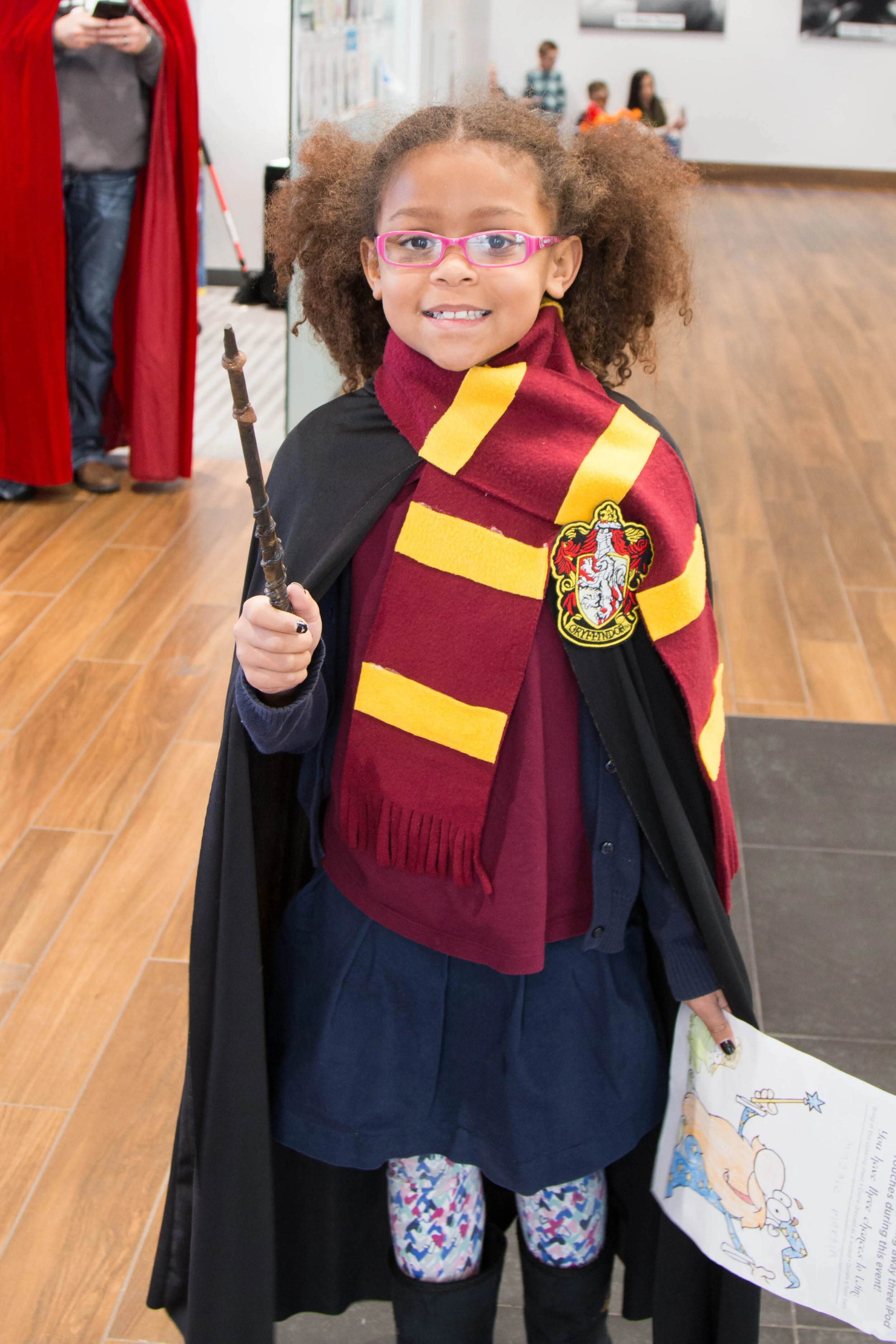 This Harry Potter fan is excited about reading.