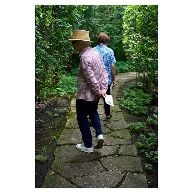 What an honor to host residents of the Three Crowns retirement community this afternoon in the Garden.  There was much enthusiasm and lots of curiosity about the evolution and history of the Shakespeare Garden. 
And after the tour, the plans for the 