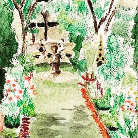 What a lovely watercolor rendered yesterday morning by @jane_sloss