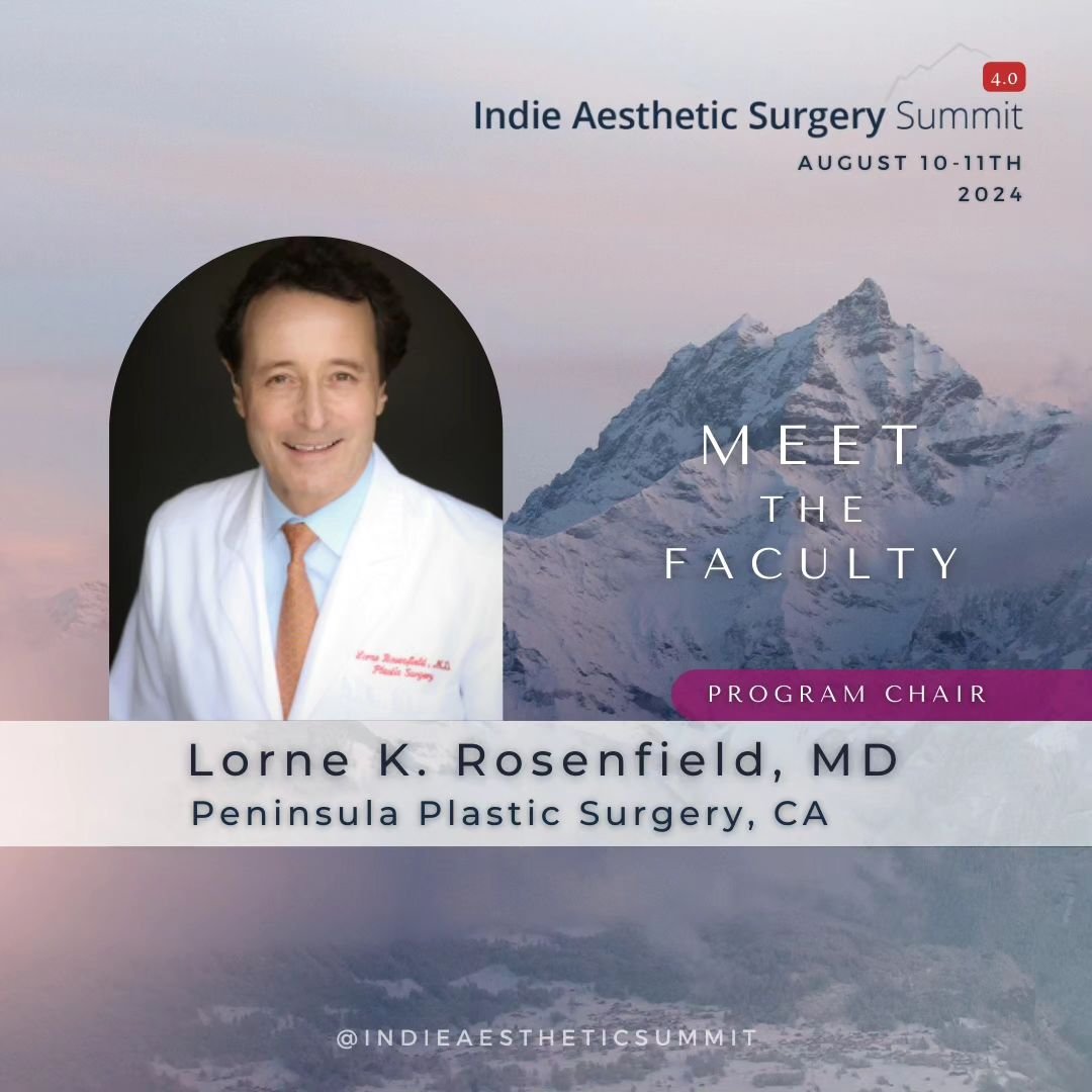 ● Meet the Faculty ●

▫️⁣⁣Lorne K. Rosenfield, MD is Co-Program Chair for the Indie Roundtable Summit.

Dr. Lorne Rosenfield is a board-certified plastic surgeon in private practice in Burlingame, California since 1987. He is an active Clinical Profe
