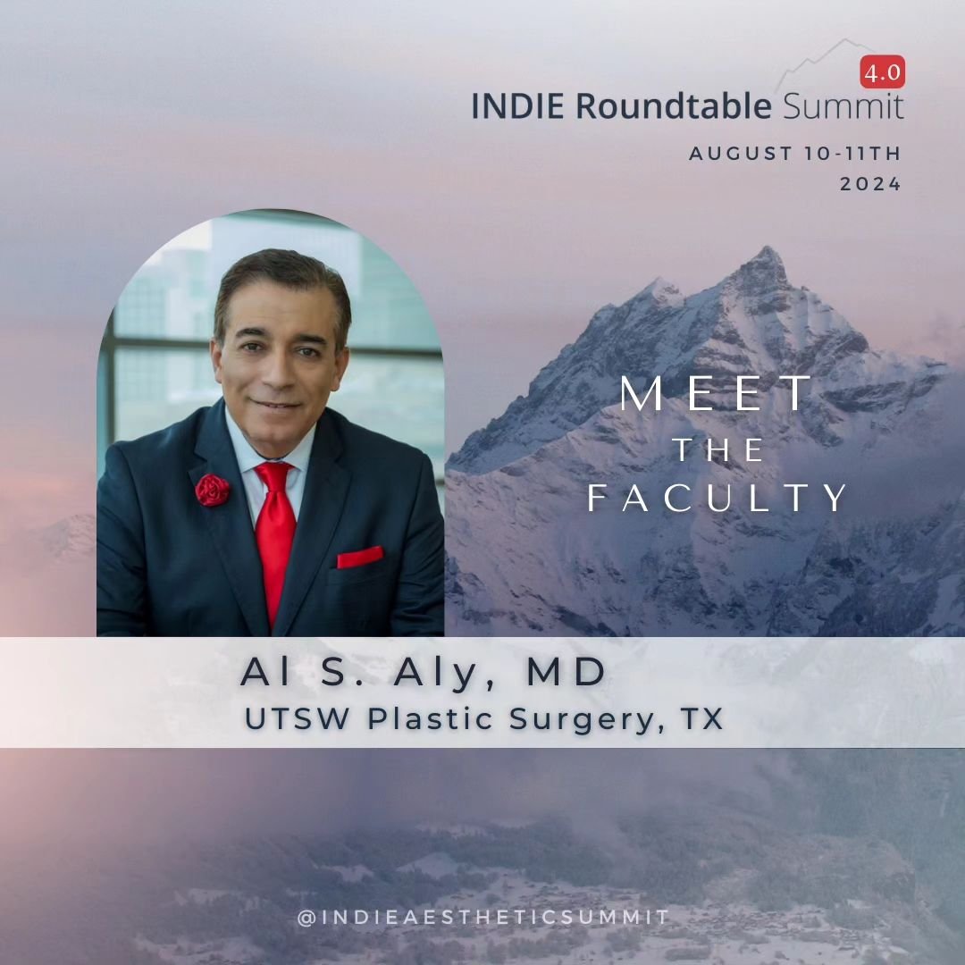 ● Meet the Faculty ●

Continuing with our Meet the Faculty series for the Indie Roundtable Summit 4.0!

Dr. Al S. Aly is a Professor in the Department of Plastic Surgery and Director of the Post-Bariatric Body Contouring Program at UT Southwestern Me