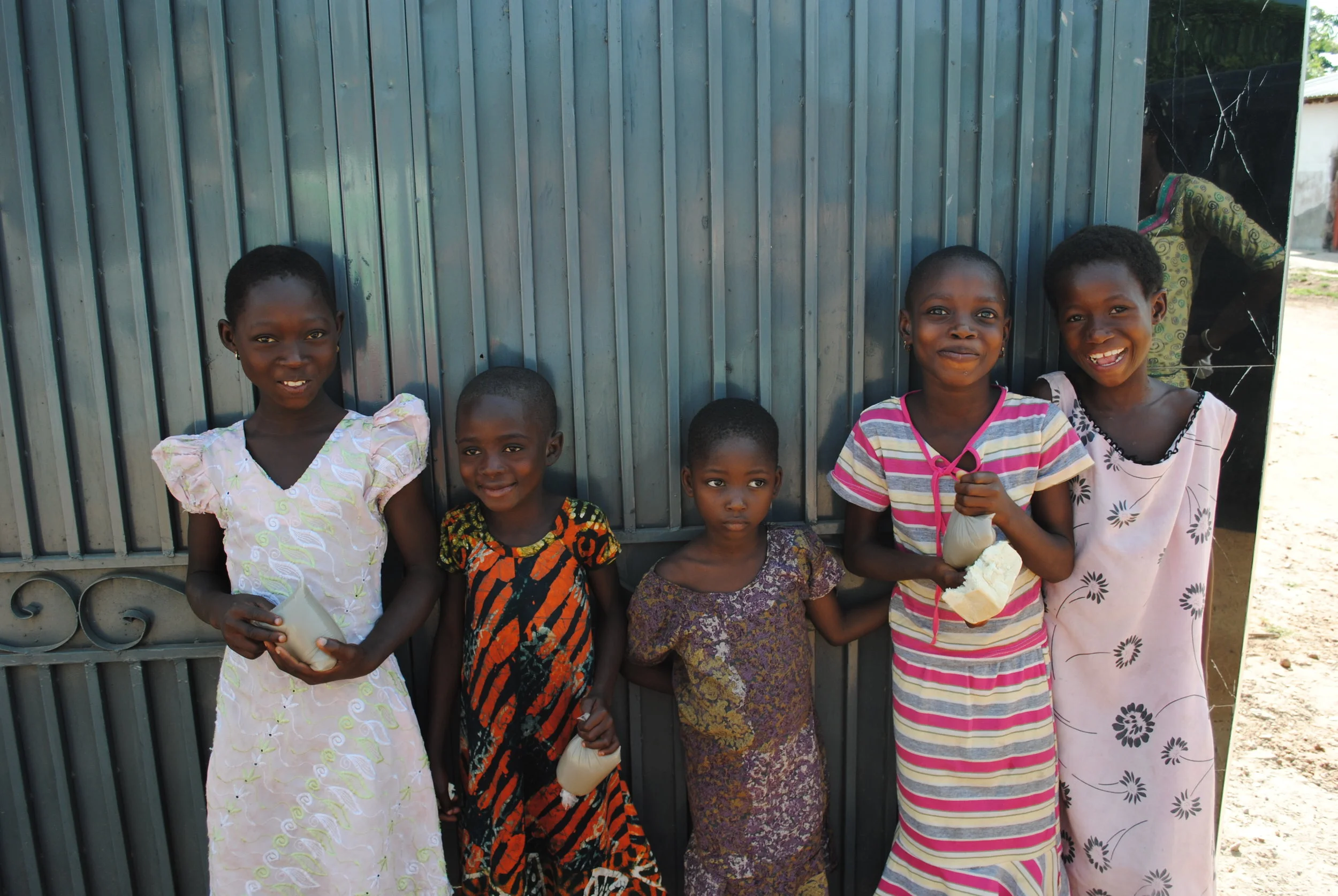 The picture we posted on Facebook. L-R: Dina, Sarah Jr., Gloria, Lucky, and God’s Way.