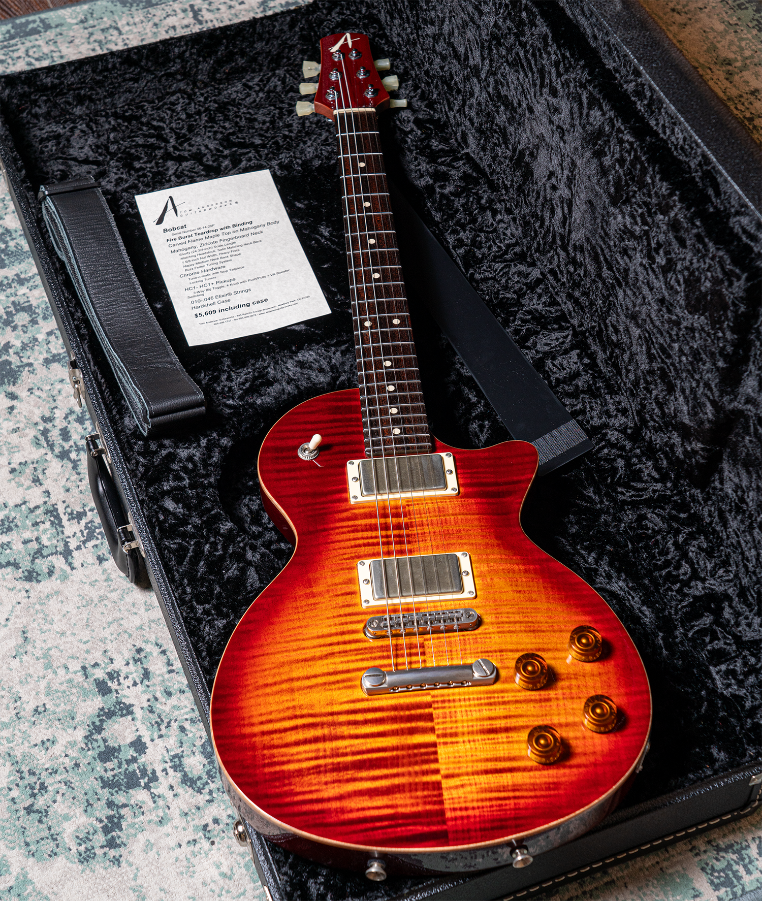 Anderson Les Paul エレキギター サンバースト Pre-owned 2020 Tom Anderson Bobcat Fire Burst Teardrop