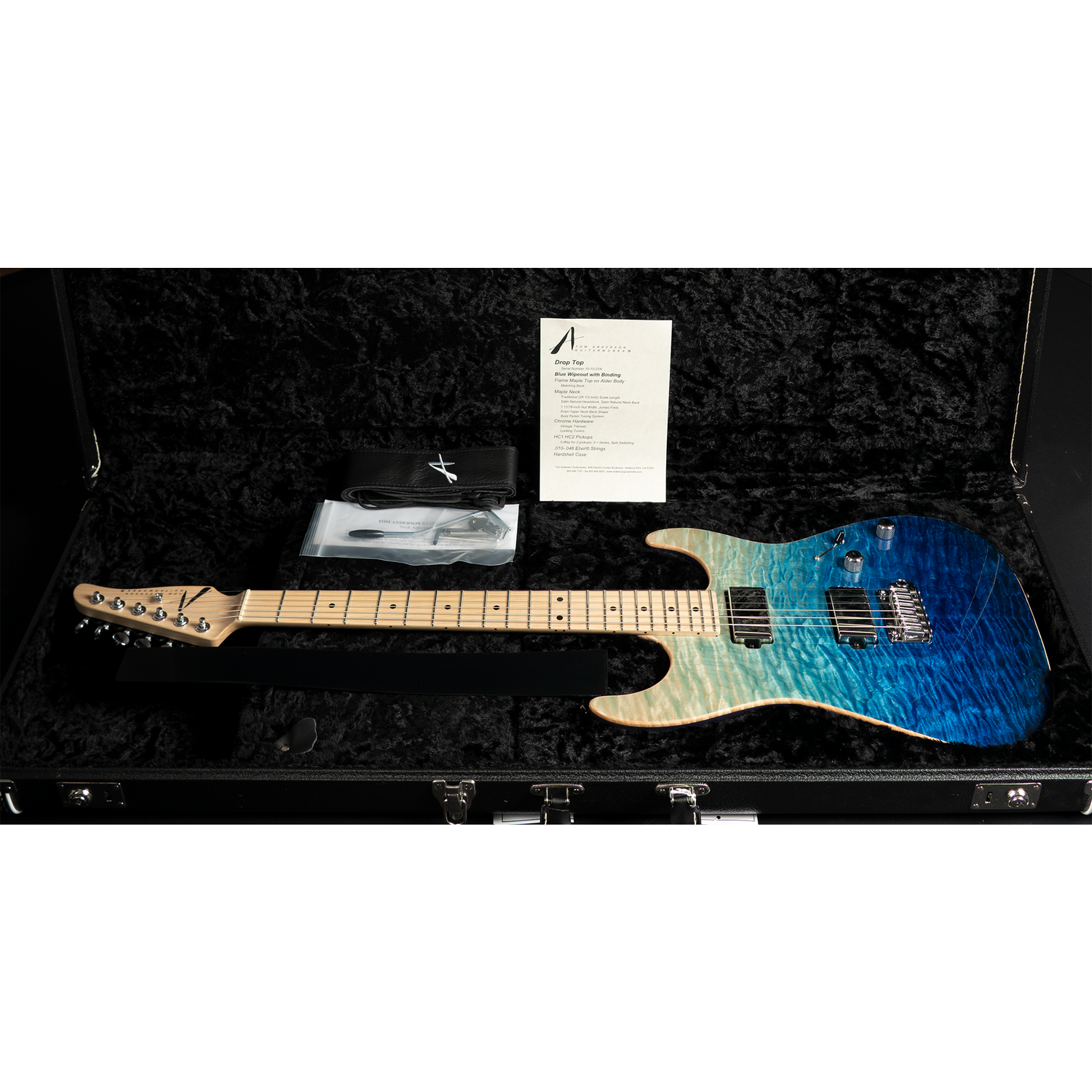 Tom Anderson Drop Top Blue Wipeout — GUITARSOFA SHOP