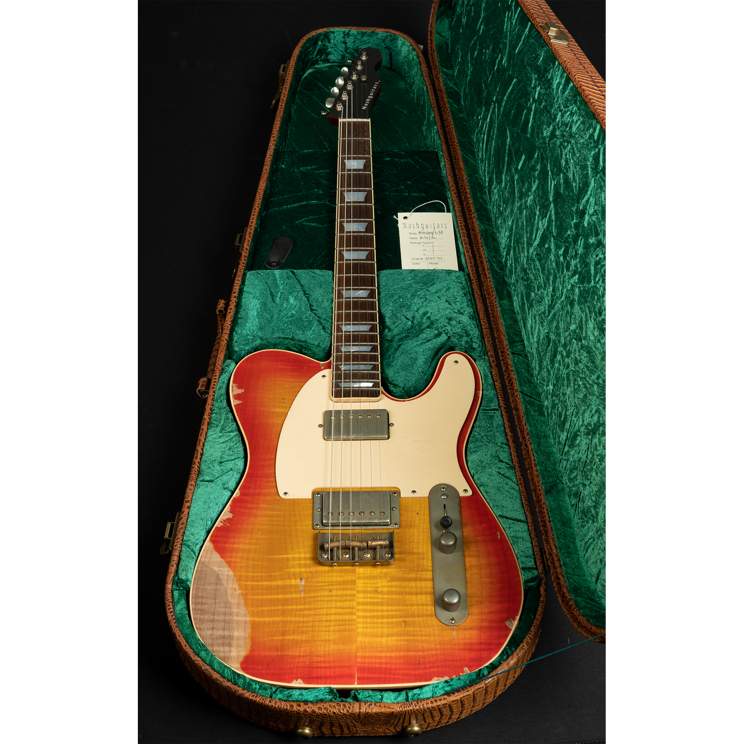 NASHGUITARS T-59 FLAME TOP CHERRY SUNBURST — GUITARSOFA SHOP