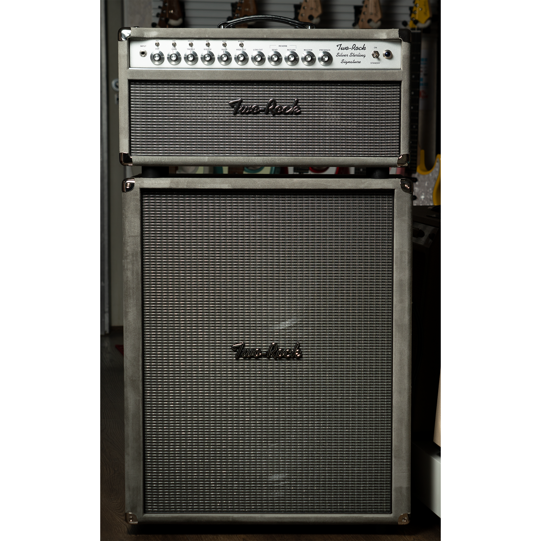 Two-rock Silver Sterling Signature 100/50 watt Head & 2x12 CAB Grey Suede