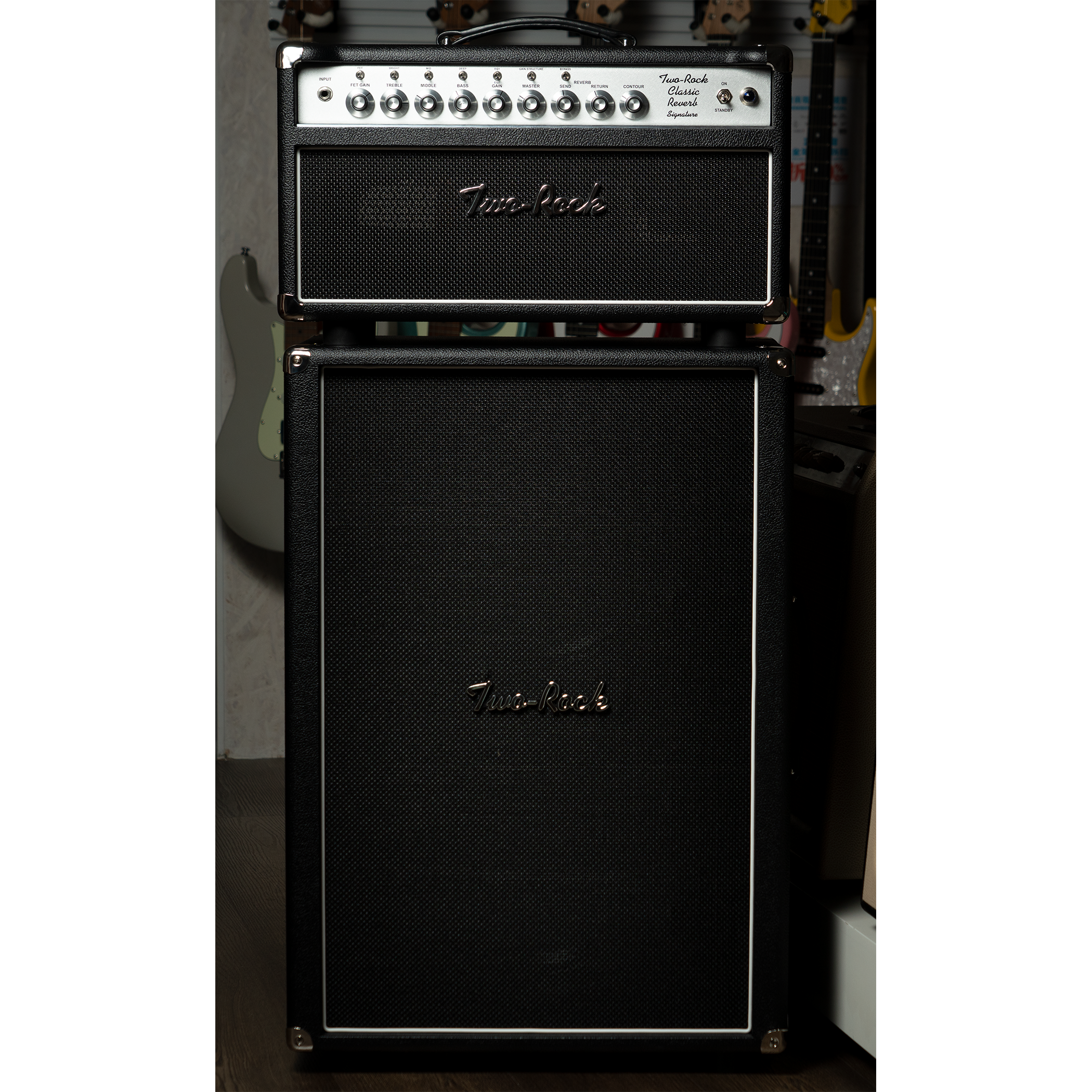 TWO-ROCK Classic Reverb SIGNATURE 100/50 WATT HEAD & 2X12 CAB  Black