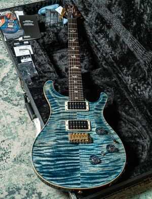 2021 PRS Custom 24 Piezo 10 Top Fade Whale Blue — GUITARSOFA SHOP