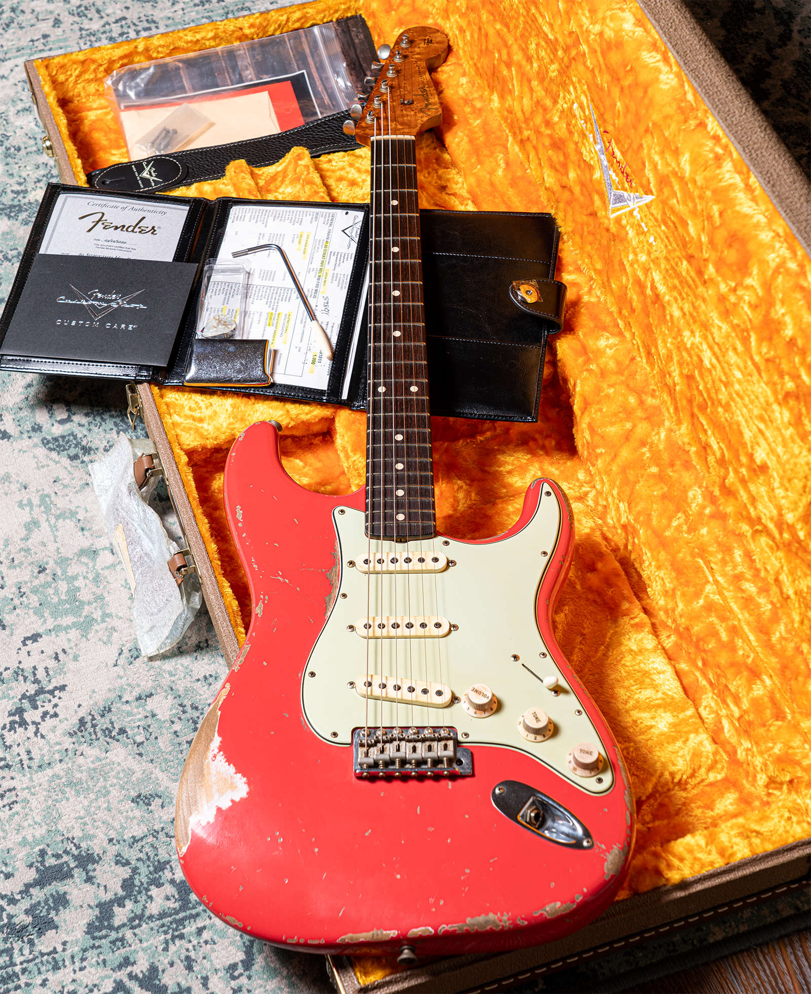 2020 Fender Custom Shop 1960 Strat Heavy Relic Fiesta Red Master Built By Jason Smith