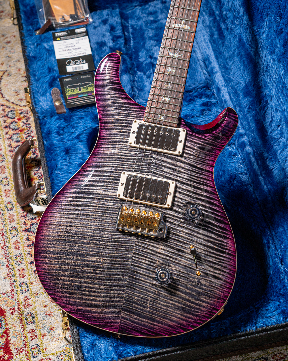 PRS CU24 10 Top Charcoal Purple Burst 中古 2023 PRS Wood Library Custom 24 10 Top Charcoal Purple Burst