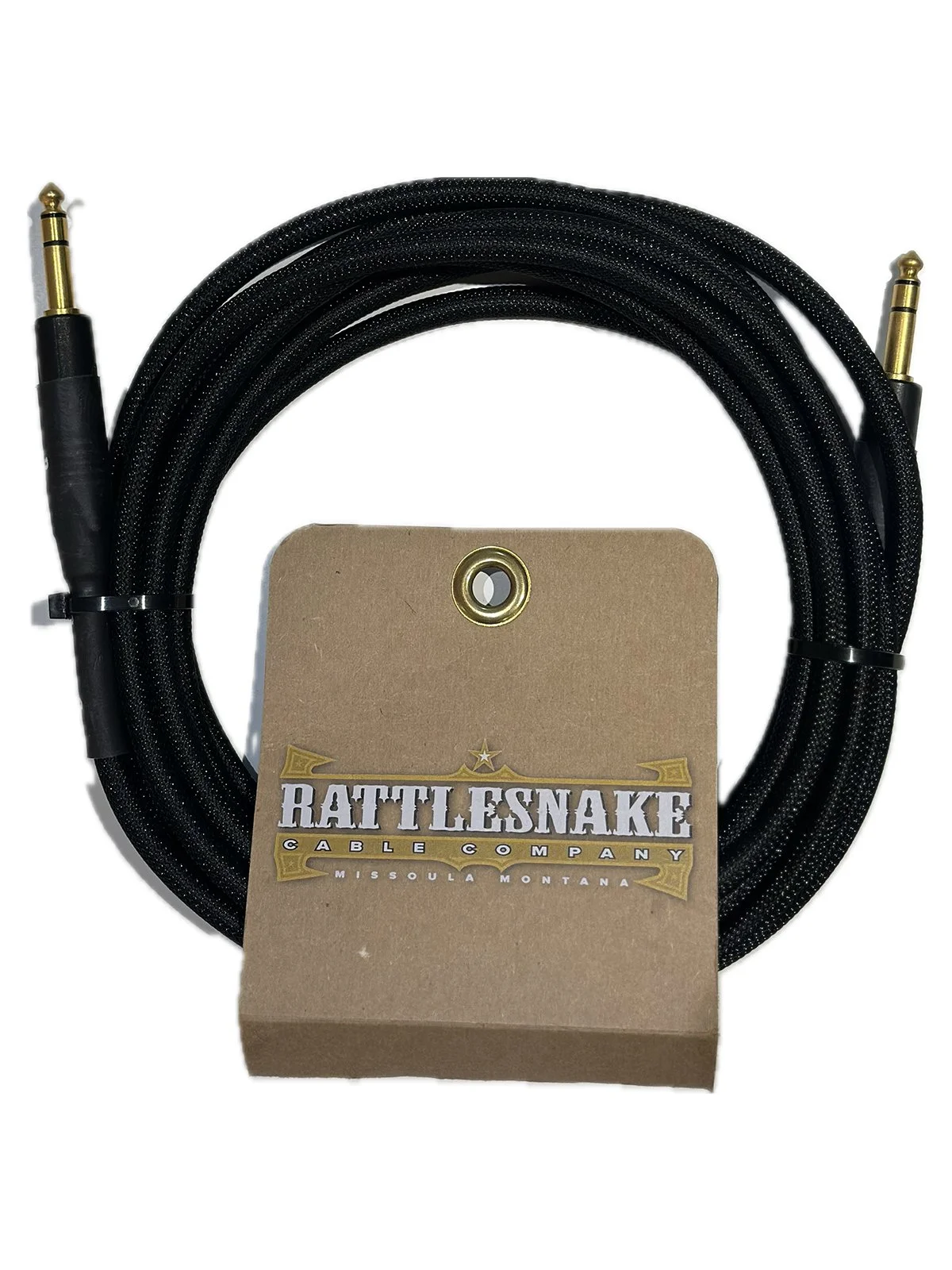 Rattlesnake 15" TRS S/S BLACK WEAVE INSTRUMENT CABLE
