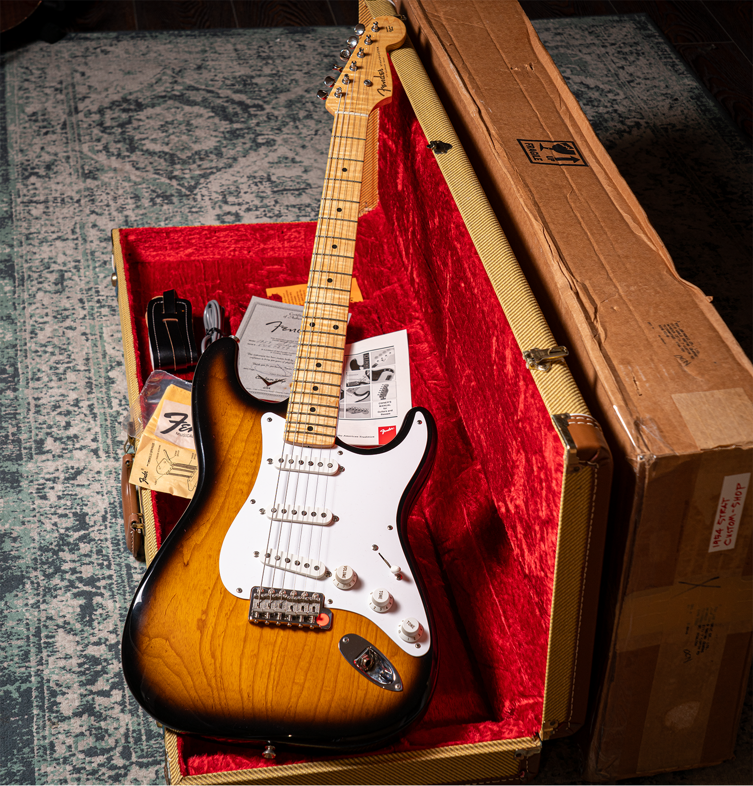 1993 Fender Custom Shop 1954 Strat Reissue NOS 2-Tone Sunburst