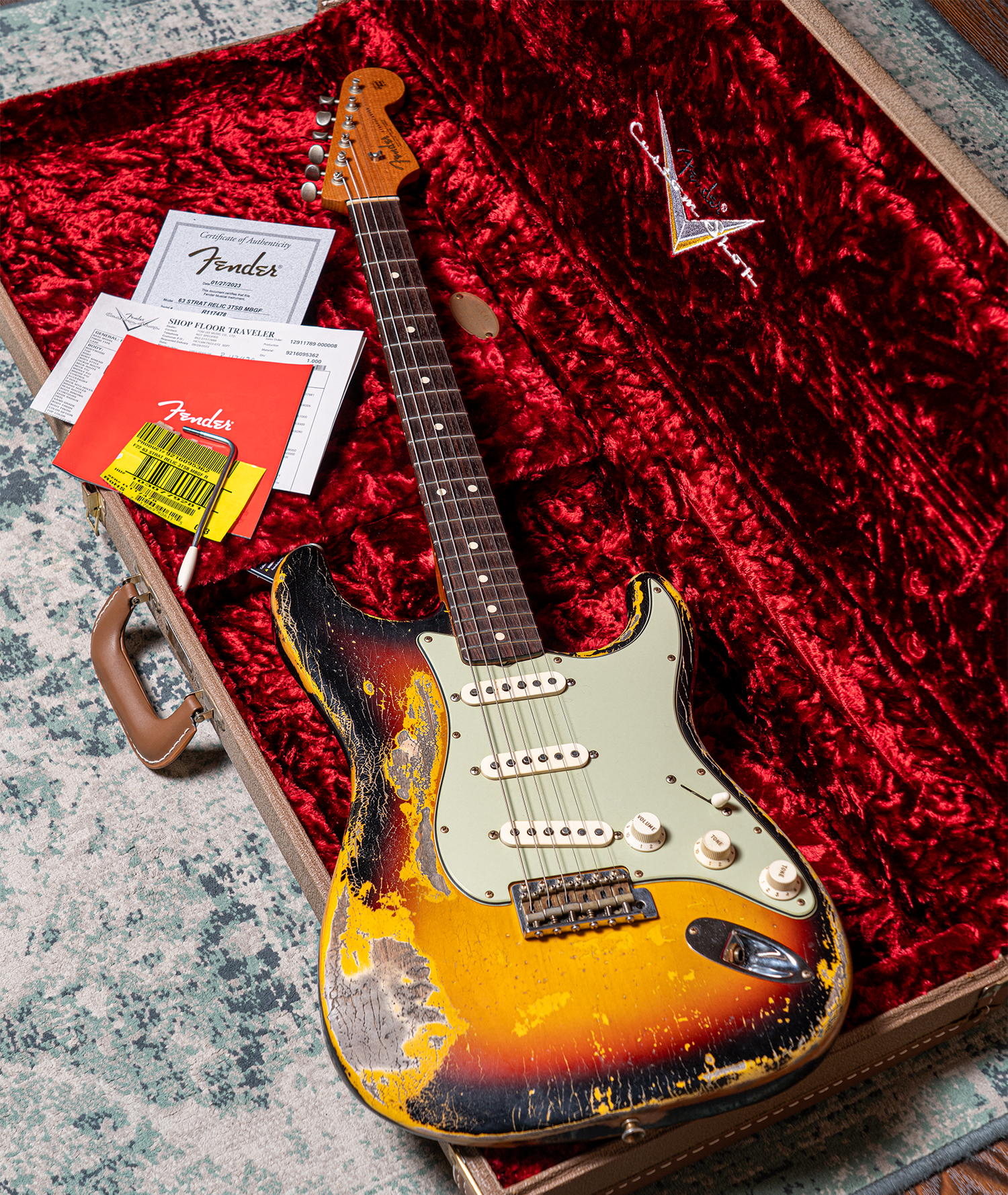 2023 Fender Custom Shop '63 Strat Heavy Relic MBS By Greg Fessler