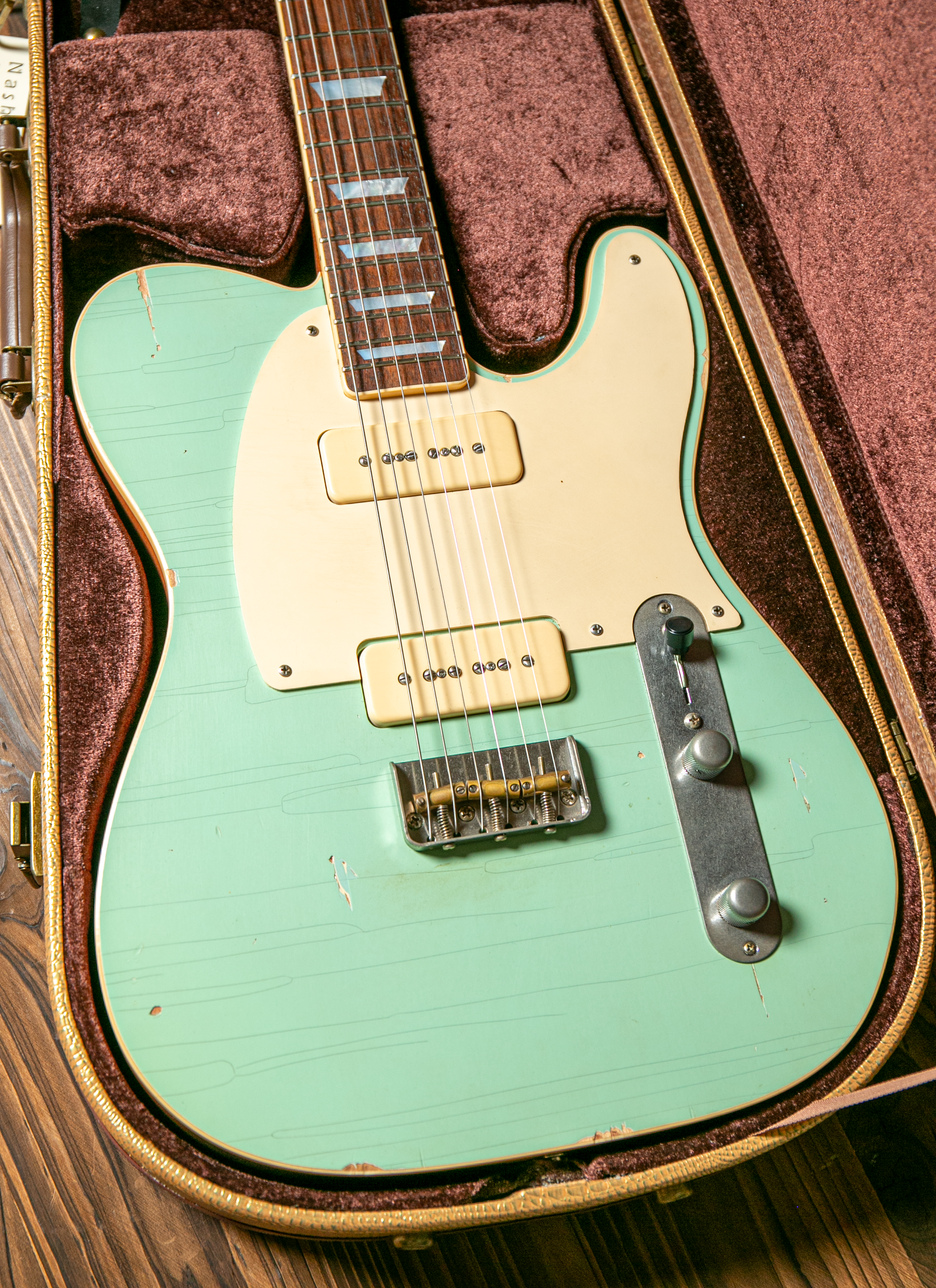 Pre-owned 2024 Nashguitars T-56 P90/ Surf Green