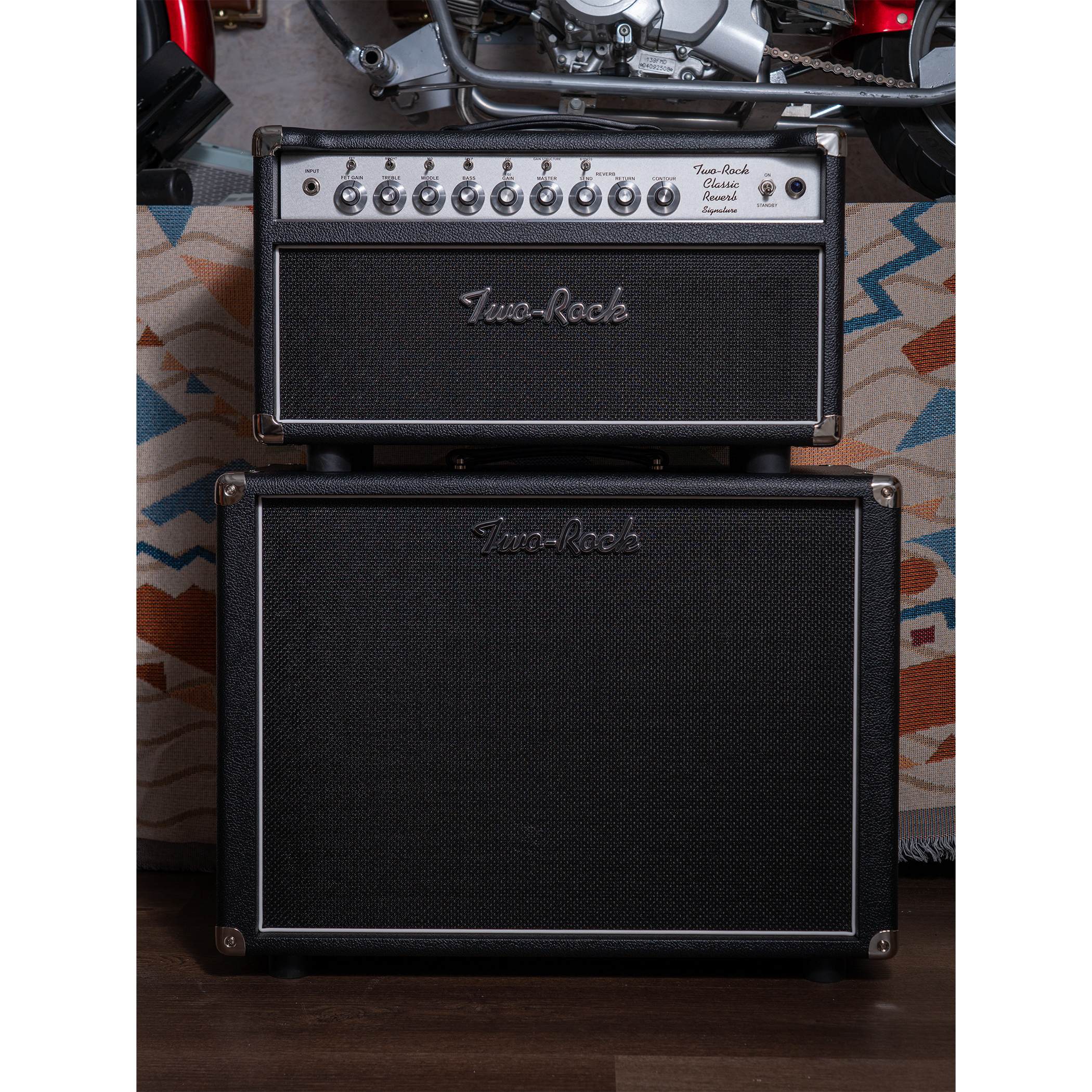 Two-Rock Classic Reverb Signature 100/50 watt Head & 1 x 12 Cab  Black