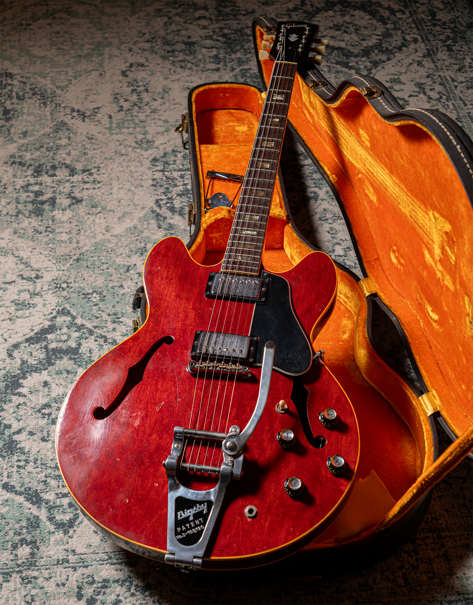 (HOLD)Vintage! 1966 Gibson ES-335TDC Semi Hollowbody Cherry Red