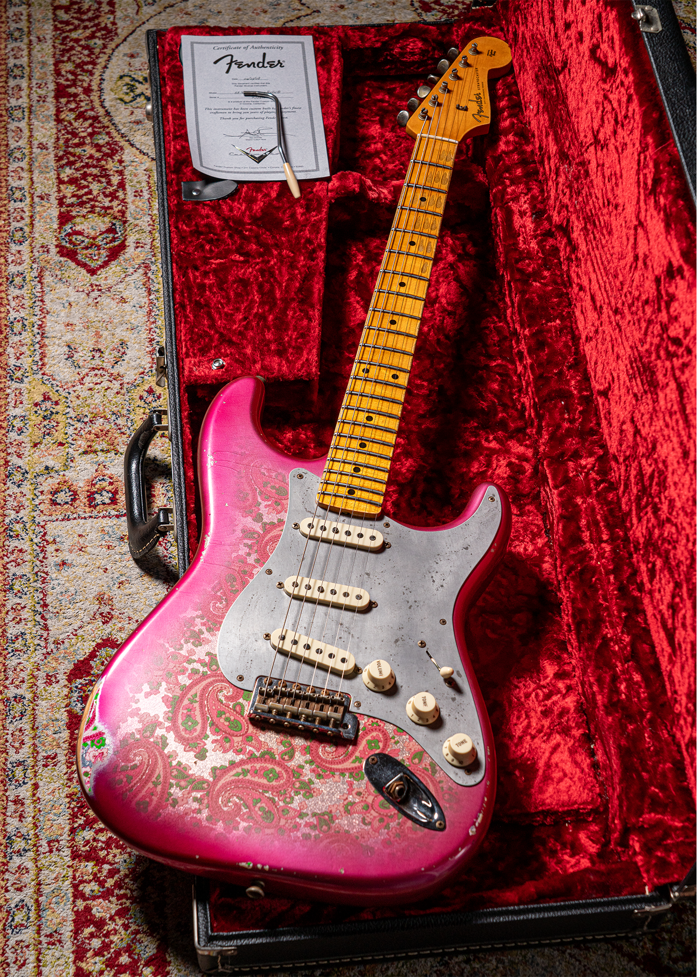 2021 Fender Custom Shop Limited Edition El Diablo Stratocaster Aged Pink Paisley