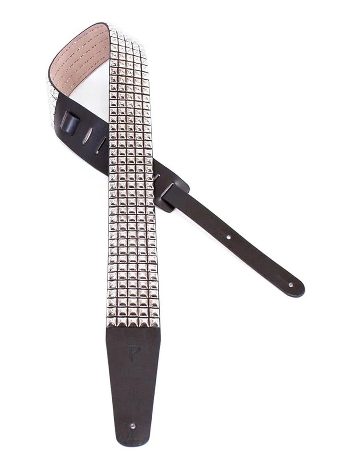 Perri's 2.5" Silver Studded Leather Guitar Strap (P25STUD-7113)