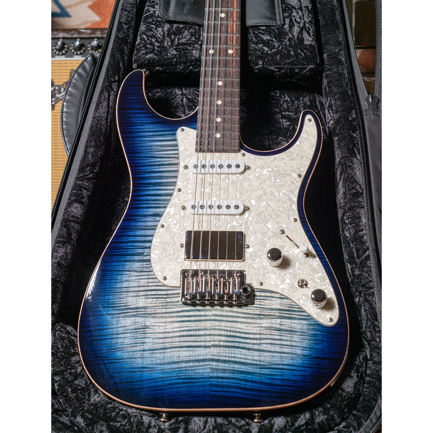 Tom Anderson Drop Top Classic Shortly Natural Arctic Blue Burst