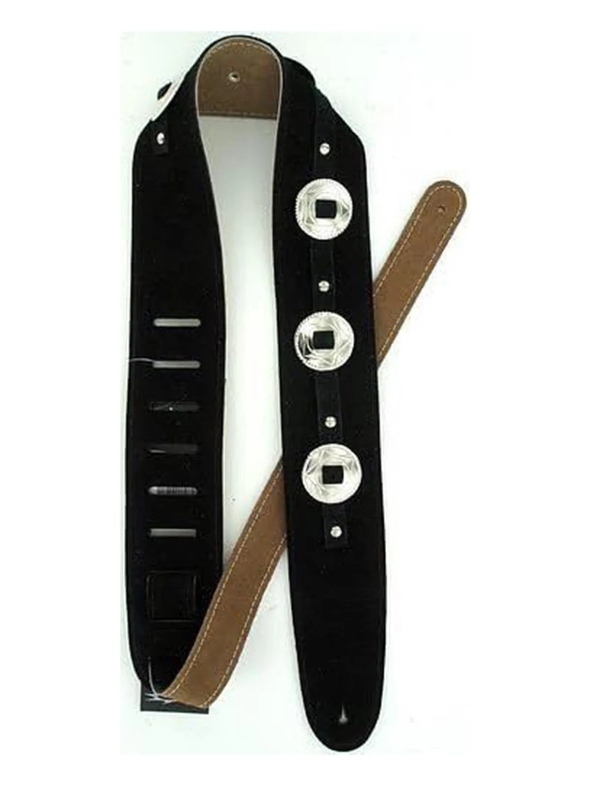 Perri's 2.5" Black Suede with Conchos (P25SCHI-299)