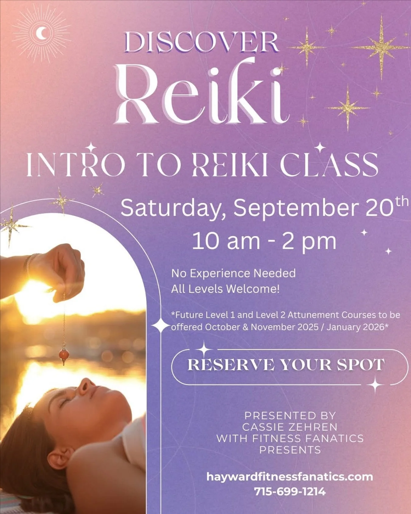 This Saturday at @haywardfitnessfanatics! Joined me to learn and experience everything Reiki has to offer ✨