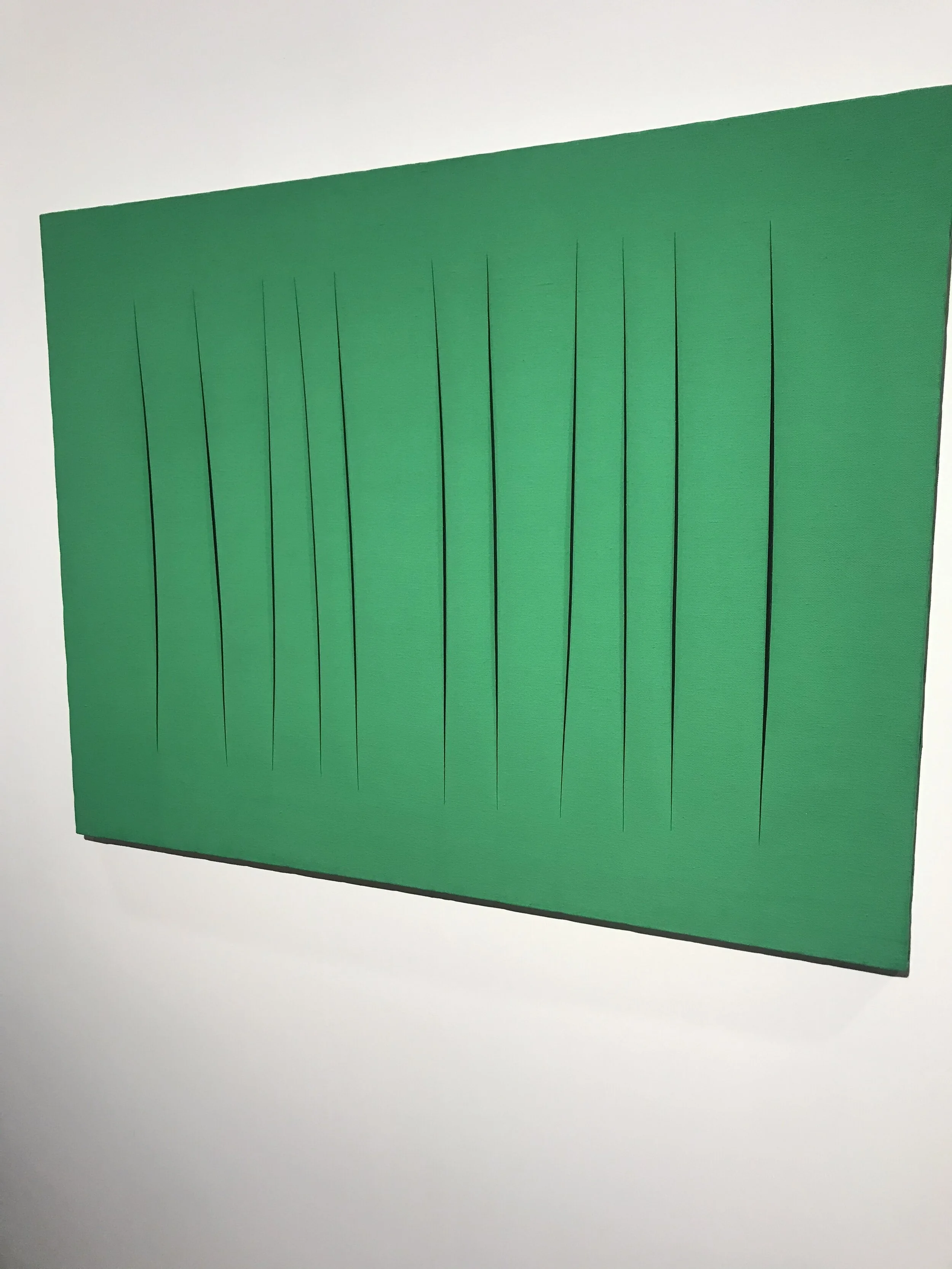 Lucio Fontana Concetto Spanziale,Atesse,1964 water based paint on canvas .jpg