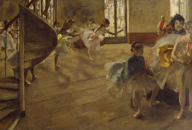 Practicing in the Rehearsal Room 1873-1875, oil on canvas, 16 x 21 1/2 in. Phillips Collection